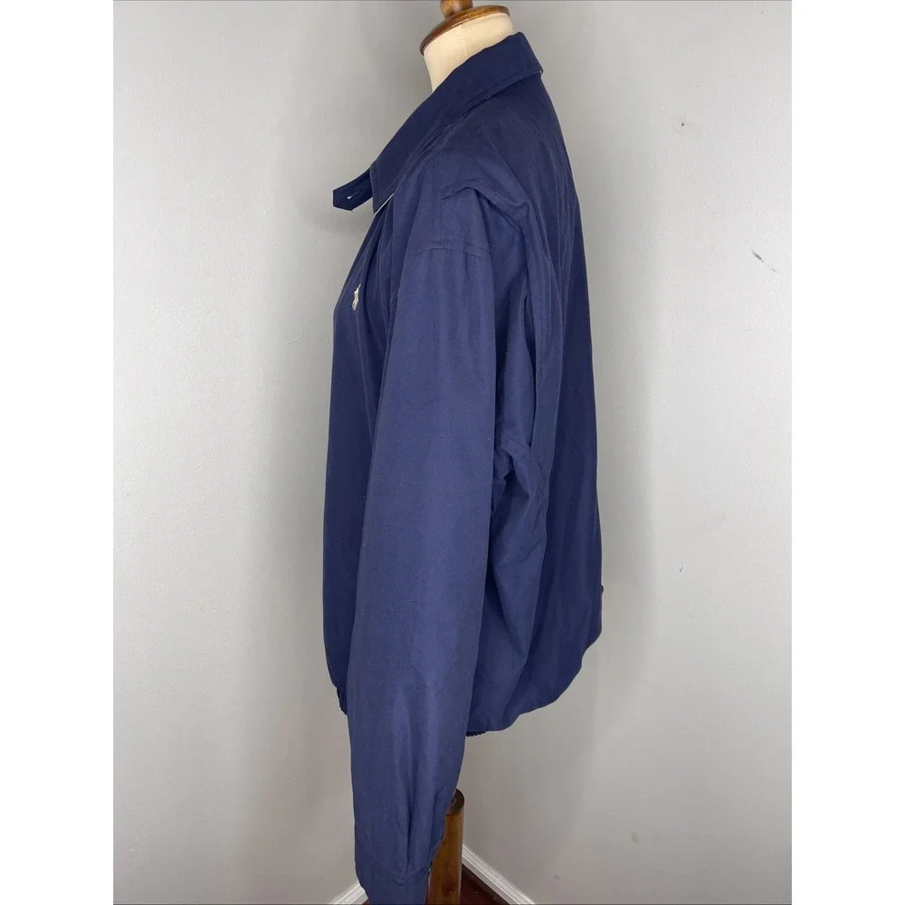 Polo Ralph Lauren Harrington Jacket Vintage 90s Navy Plaid Lined Men's Large BF